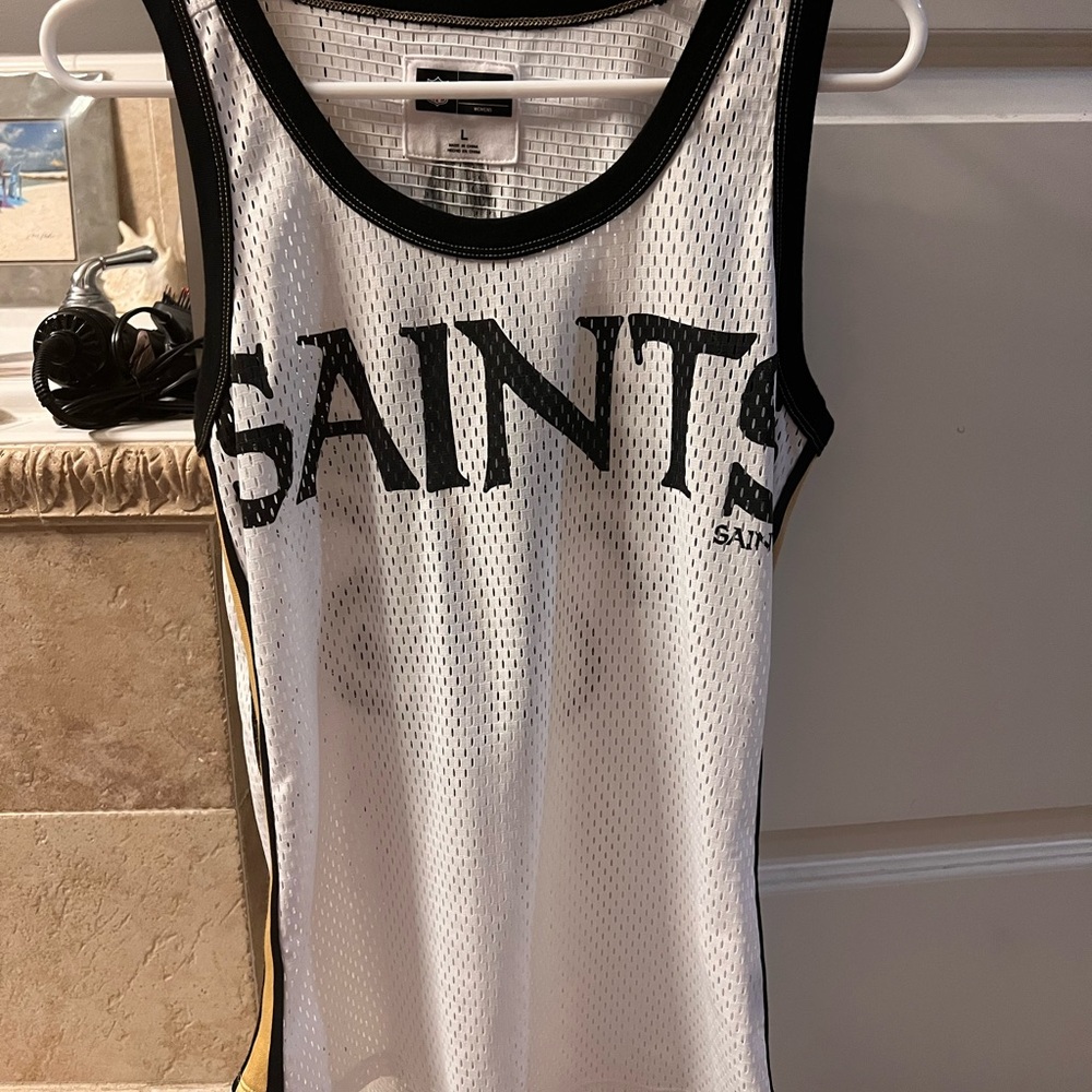 Team Apparel Saints White and Black Jersey
